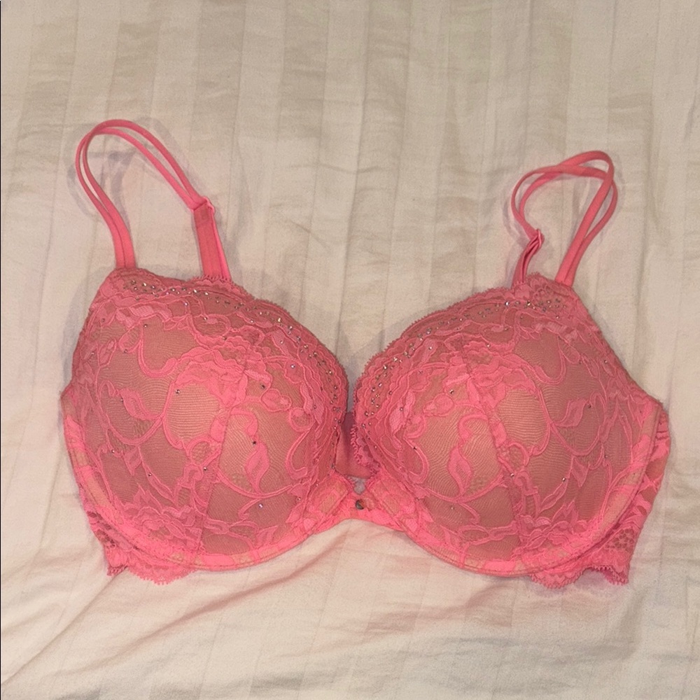 Victoria's Secret Pink Lace Bra with Underwire Support